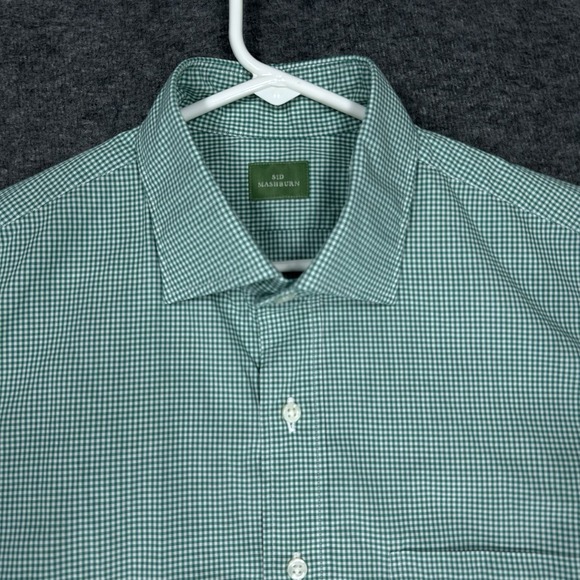 Sid Mashburn Other - Sid Mashburn Shirt Mens M Green Gingham Long Sleeve Button Up Preppy Cotton